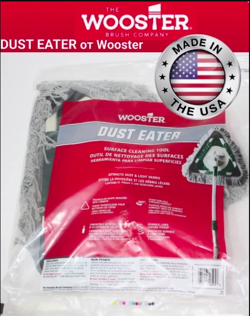 Wooster Dust Eater 1800 удалитель пыли для углов и стыков: сухая уборка после шлифовки без разводов