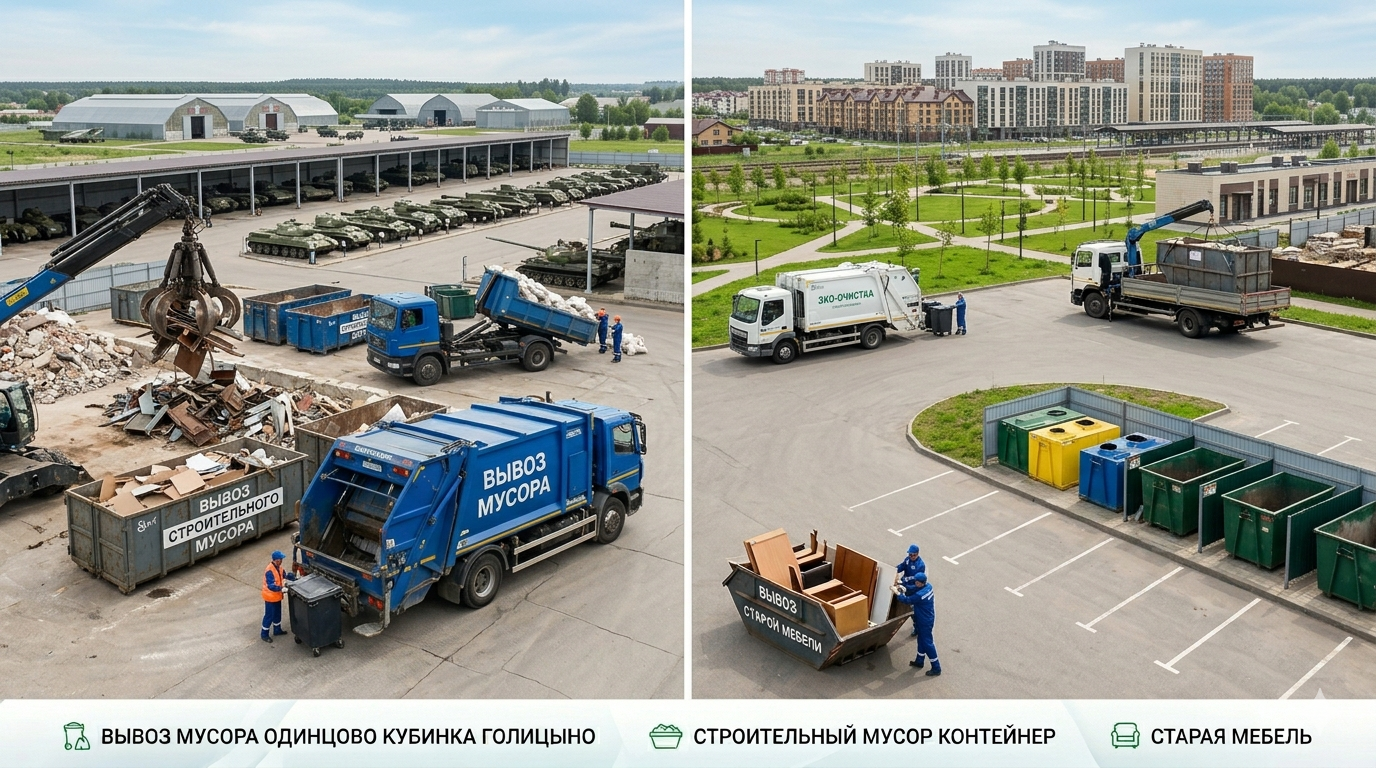 Вывоз мусора в Одинцово с гарантией чистоты и удобства
