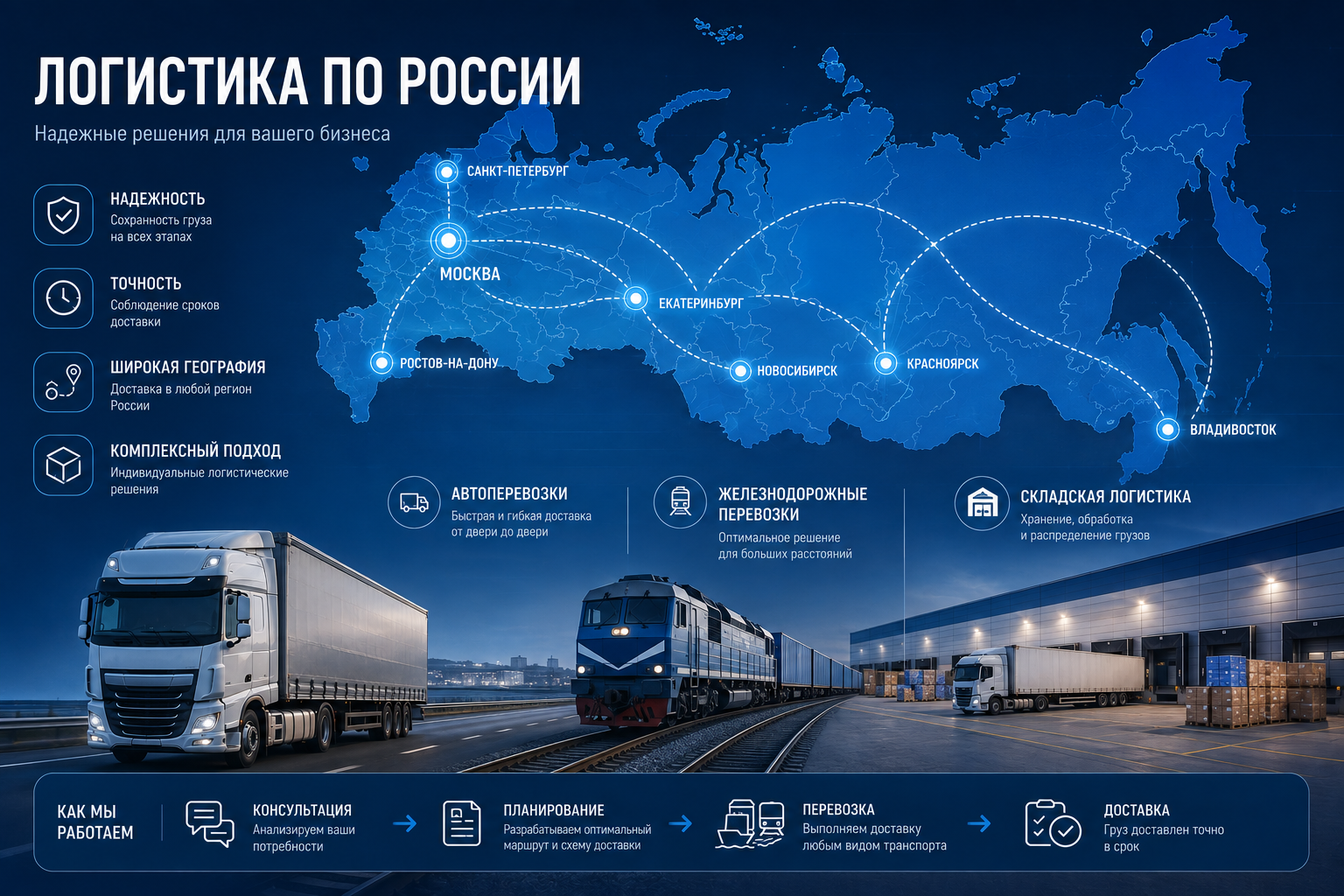 Грузовые перевозки по России: особенности организации доставки