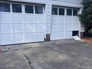 Damaged garage door panels