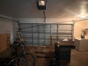 Full garage view with opener
