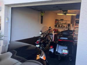 Garage with multiple motorcycles