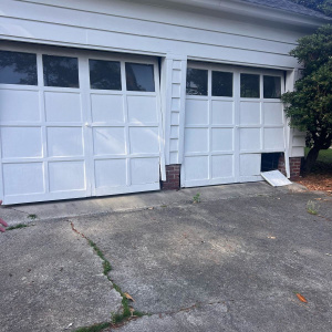 Damaged garage door panels