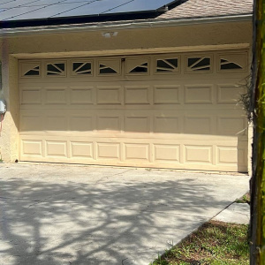 Beautiful garage door with decorative windows