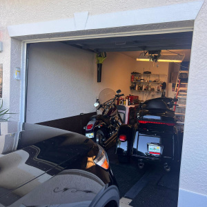 Garage with multiple motorcycles