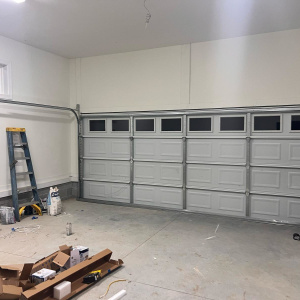 New garage door installation