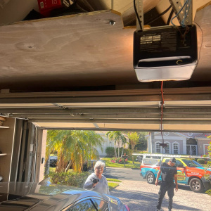 Happy customer with new opener