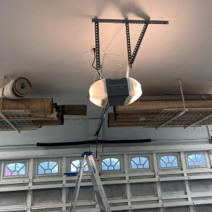 Opener installation in progress