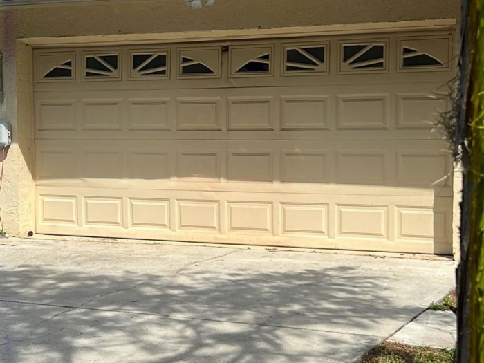 Beautiful garage door with decorative windows