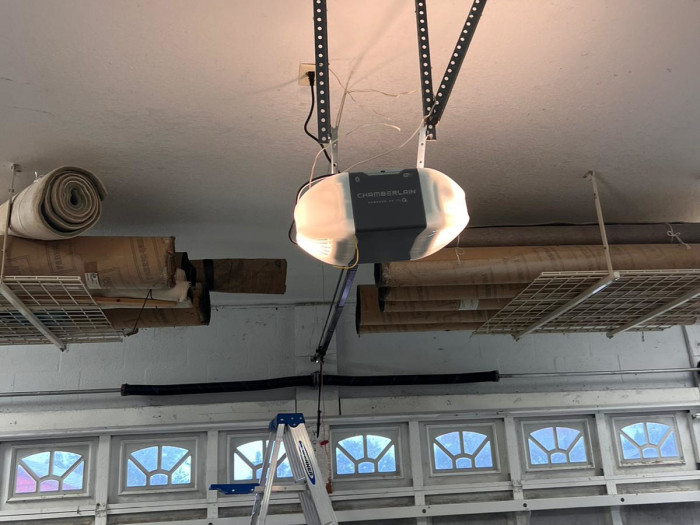 Opener installation in progress