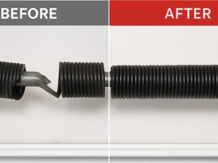 Spring repair before and after comparison
