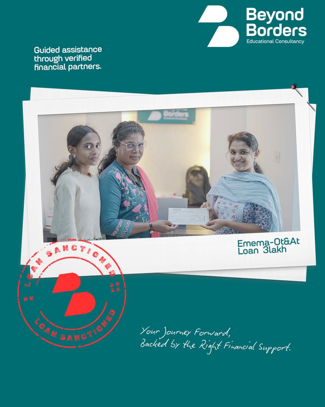 Student receiving course selection guidance from Beyond Borders Study Kerala