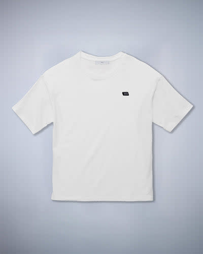 "m" PATCH TEE WHITE