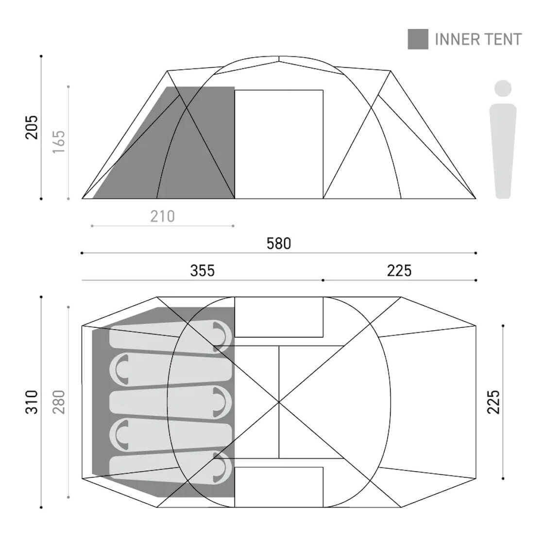 ZIZ TENT SHELTER ROCK GREY｜ジズテントシェルターロックグレー 