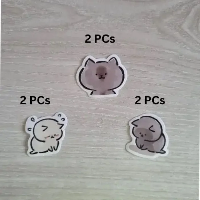 Kawai Cat Stickers (6pcs)