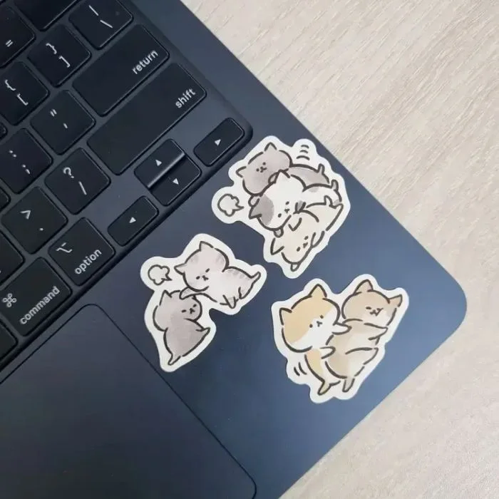 Kawai Cat Stickers (3pcs)