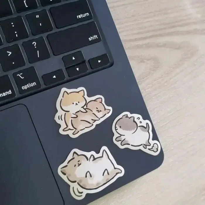 Kawai Cat Stickers (3pcs)