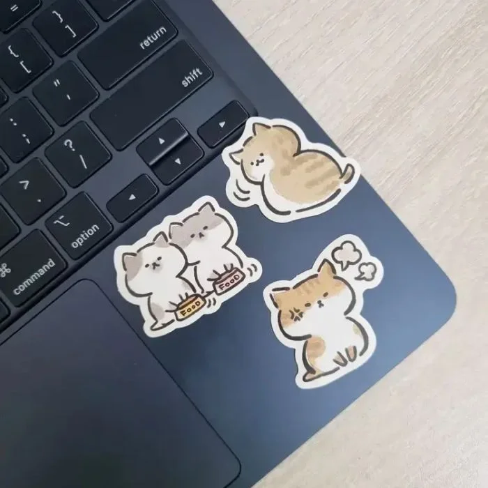 Kawai Cat Stickers (3pcs)