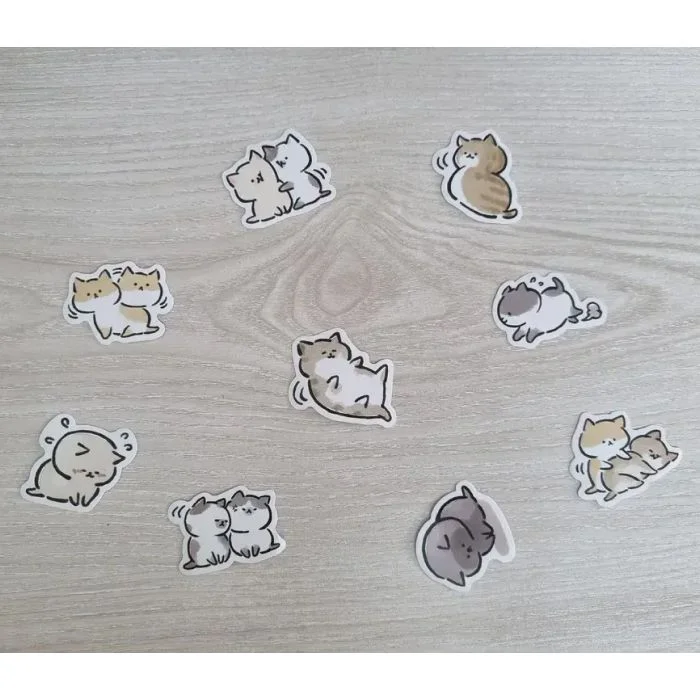 Kawai Cat Stickers (9pcs)