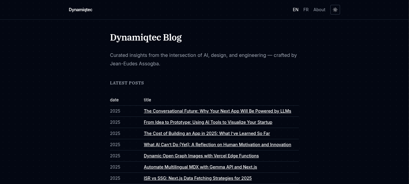 Dynamiqtec project card