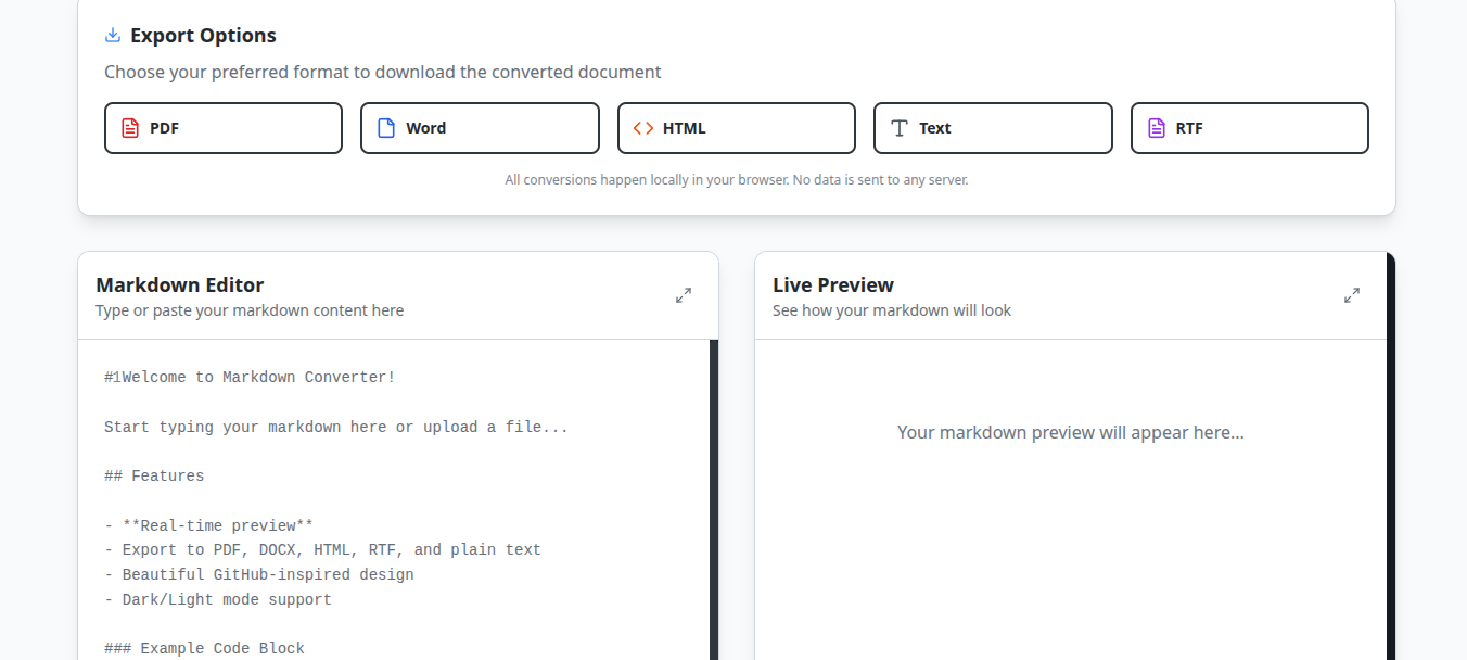Readme Converter project card