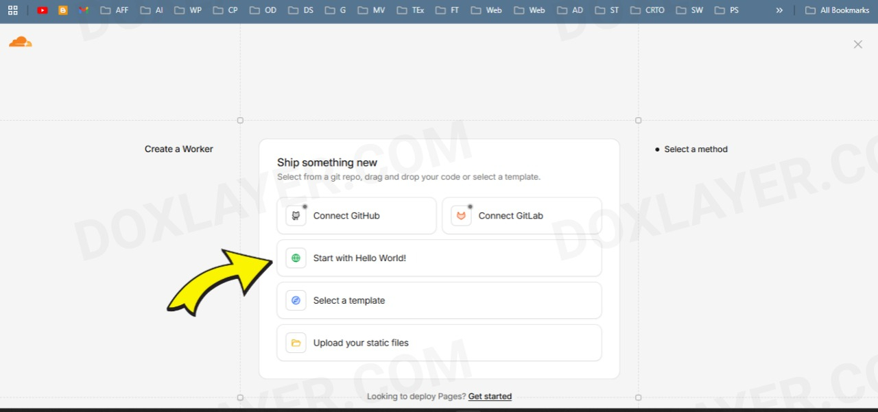 Basic template selection screen