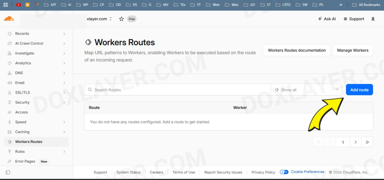 Add route button