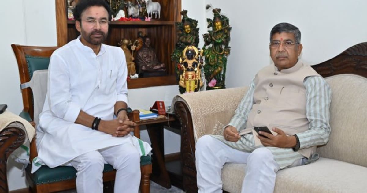 भाजपा प्रदेश अध्यक्ष आदित्य प्रसाद साहू ने की केन्द्रीय मंत्री जी किशन रेड्डी से मुलाकात