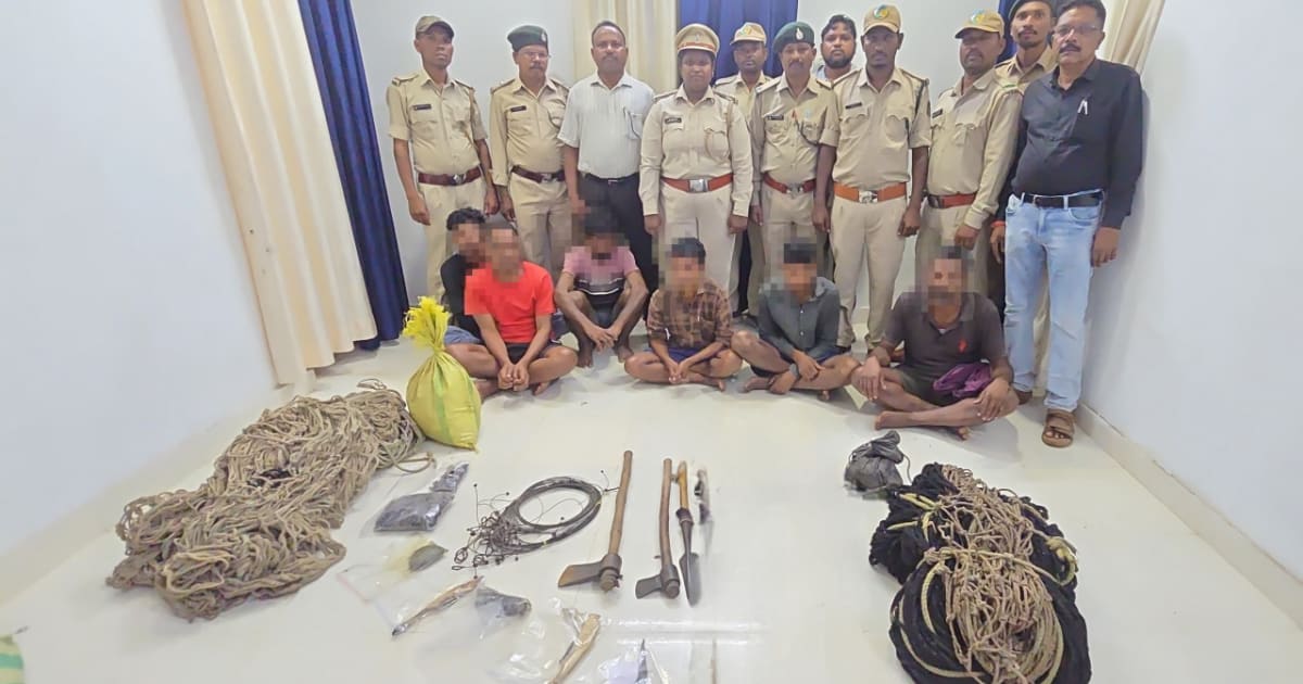 वन्यजीव शिकार पर बड़ी कार्रवाई, 6 आरोपी गिरफ्तार