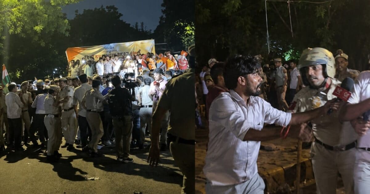 जंतर-मंतर पर आरक्षण के खिलाफ जुटे हजारों, दिल्ली पुलिस और RAF ने बिना परमिशन जुटी भीड़ को खदेड़ा - VIDEO