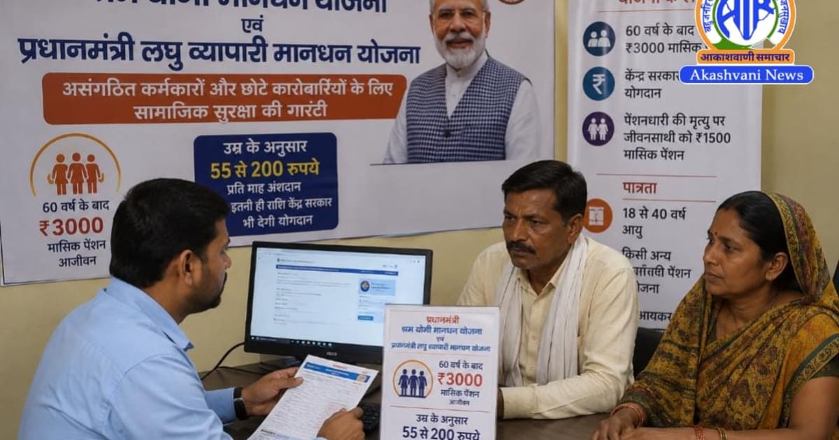 मानधन योजनाओं से 9382 श्रमिक और छोटे कारोबारी जुड़े, 60 की उम्र के बाद मिलेगी 3000 रुपये पेंशन