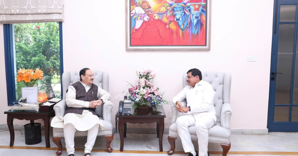 मुख्यमंत्री डॉ. यादव ने केन्द्रीय मंत्री श्री नड्डा से भेंट की
