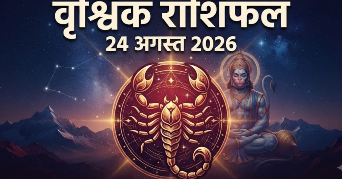 वृश्चिक राशिफल 24 अगस्त 2026: रुका काम खुद संभालने से होगा बड़ा लाभ, कार्यक्षेत्र में निर्णय क्षमता चमकेगी!
