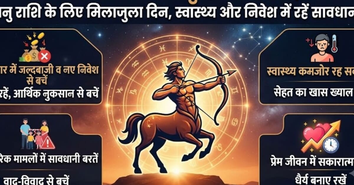 Dhanu Rashifal 24 August: धनु राशि के लिए मिलाजुला दिन, स्वास्थ्य और निवेश में रहें सावधान!