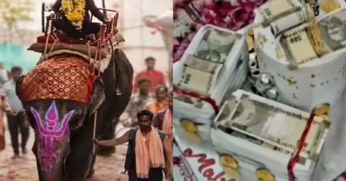 सरकारी दफ्तर में 'राजा बाबू', शाही बर्थडे मनाने हाथी पर चढ़कर पहुंचे ऑफिस, नोटों से बना काटा केक