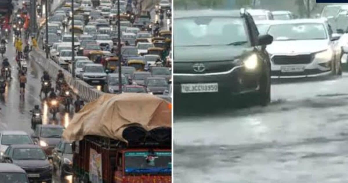 ऑफिस से निकल रहे घर तो रुक जाएं जरा, बारिश में पानी-पानी हुआ दिल्ली-एनसीआर, यहां लगा 2 KM लंबा जाम