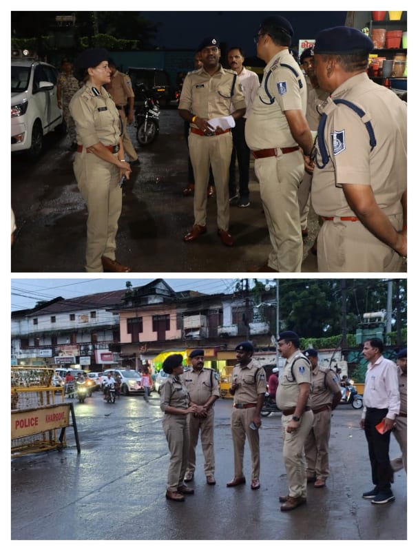 शिवडोला चल समारोह के मार्ग का डीआईजी सिमाला प्रसाद और एसपी रविन्द्र वर्मा ने किया निरीक्षण