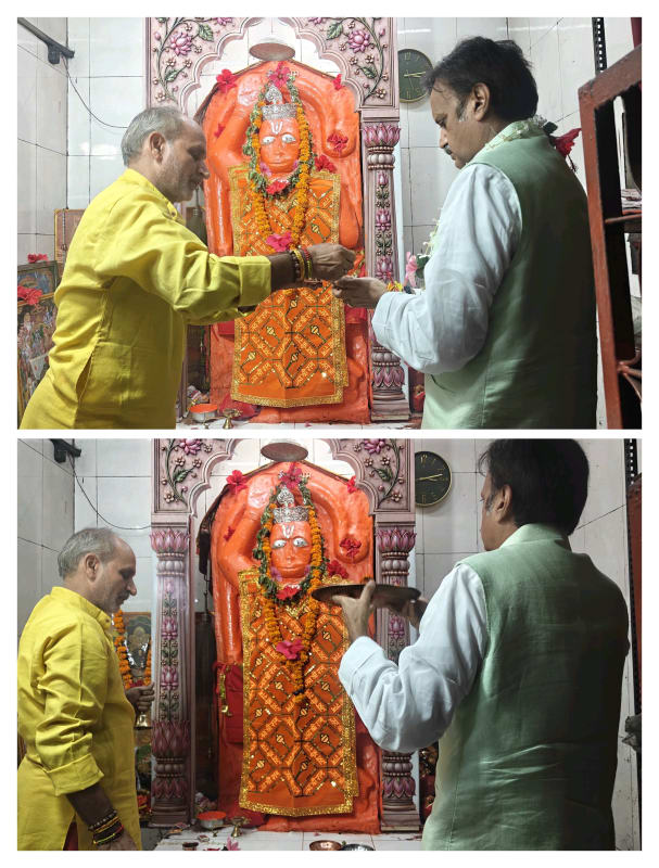जय बजरंगबली के जयघोष से गूंजा खेमसागर धाम, उप मुख्यमंत्री राजेंद्र शुक्ल ने किए संकटमोचन हनुमान जी के दर्शन