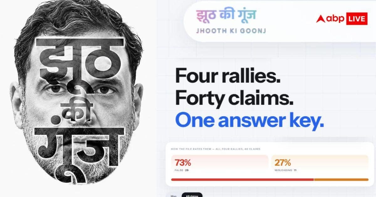 राहुल गांधी के दावों की पड़ताल के लिए बनाई 'झूठ की गूंज' वेबसाइट, लॉन्च हुई