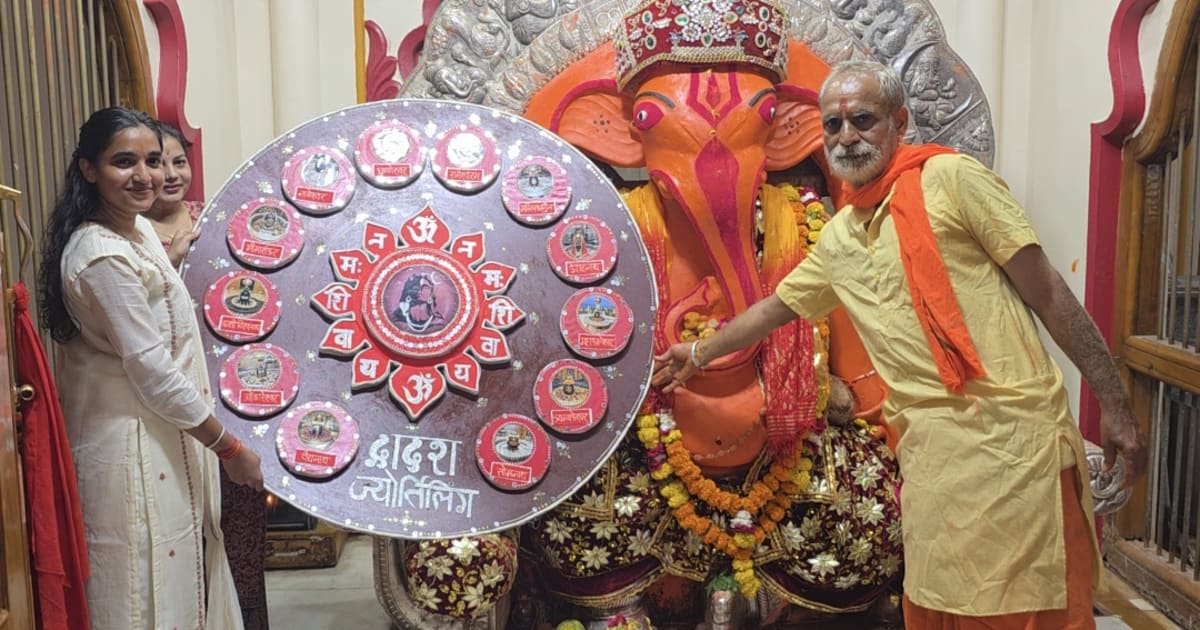 खरगोन - 16 वर्गफीट की विशाल राखी से सजे सिद्धि विनायक