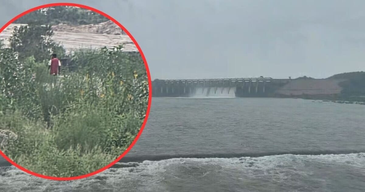 बाणसागर डैम के 6 गेट खुलते ही सुखाड़ नदी में आया सैलाब, मछली पकड़ने गए 6 लोग टापू पर फंसे