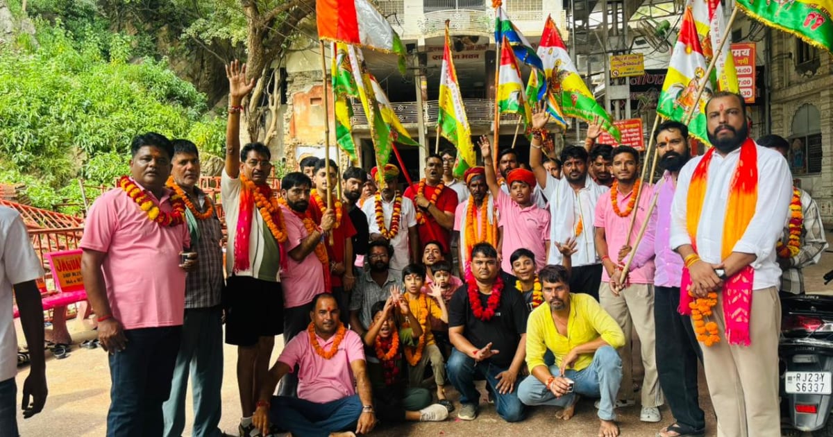 जीण माता से रामदेवरा के लिए निकली 22वीं पैदल यात्रा