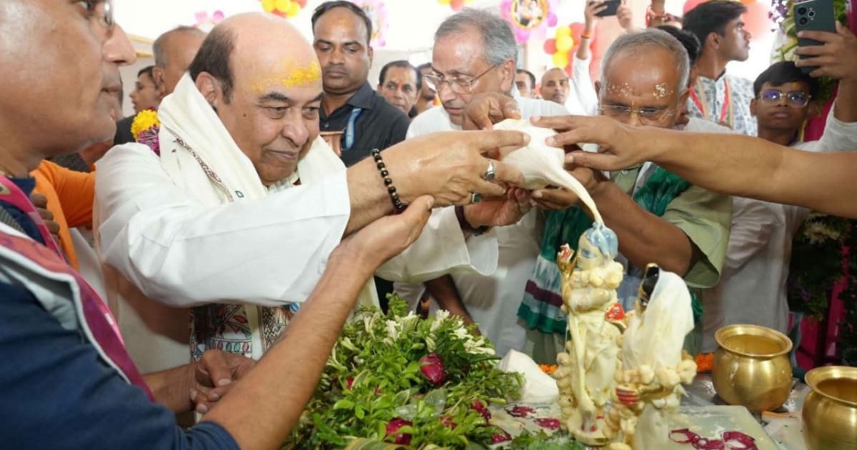 राज्यपाल ने इस्कॉन मंदिर में जन्माष्टमी मनाई, सुख-शांति की कामना