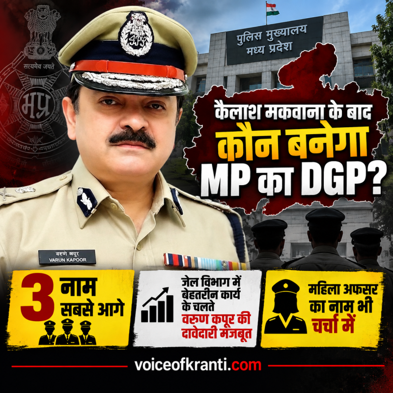 कैलाश मकवाना के बाद कौन बनेगा MP का DGP? 3 नाम सबसे आगे, जेल विभाग में बेहतरीन कार्य के चलते वरुण कपूर की दावेदारी मजबूत