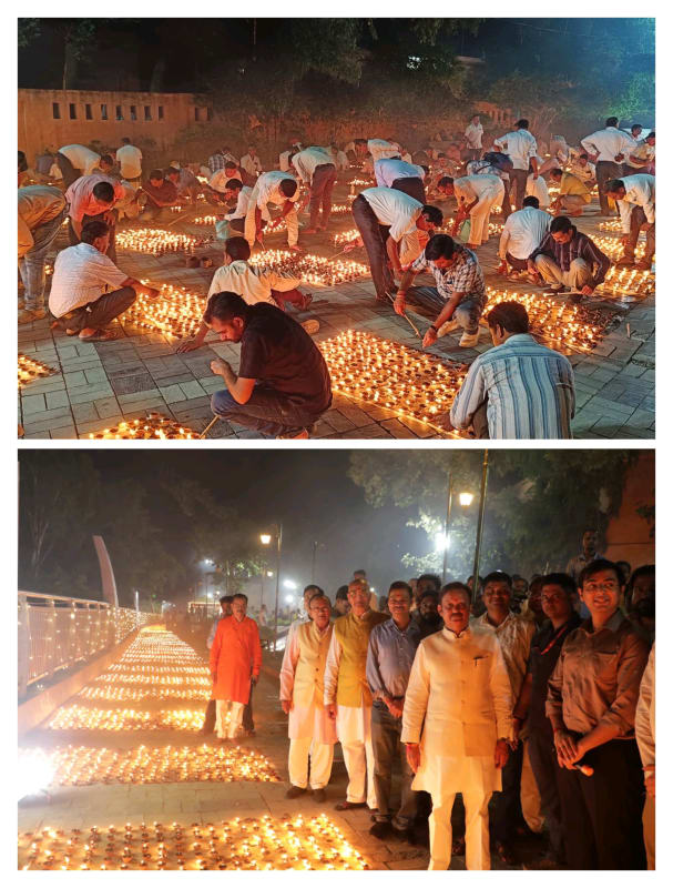 सेवा संकल्प अभियान में आशीर्वाद के 51 हजार दीपों से जगमगाया पचमठा, यशस्वी प्रधानमंत्री जी को 10 लाख दीप दे रहे हैं आशीर्वाद - उप मुख्यमंत्री श्री शुक्ल