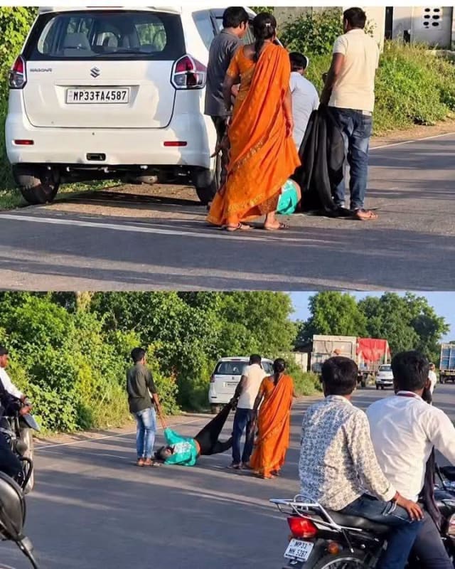 शिवपुरी में कार से युवती को खींचकर ले जाने का प्रयास, बचाने पहुंचे युवक से मारपीट; देखें वायरल वीडियो