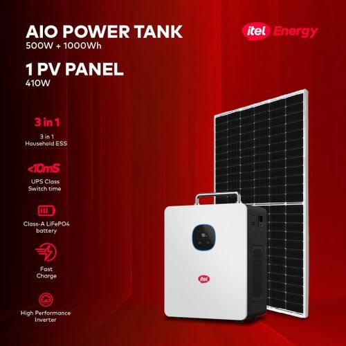 Itel Power Tank with Solar Panel
