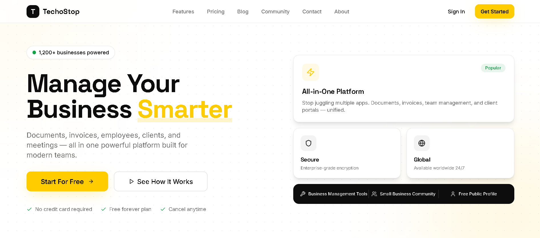 Techostop: Your Complete Business Management Platform