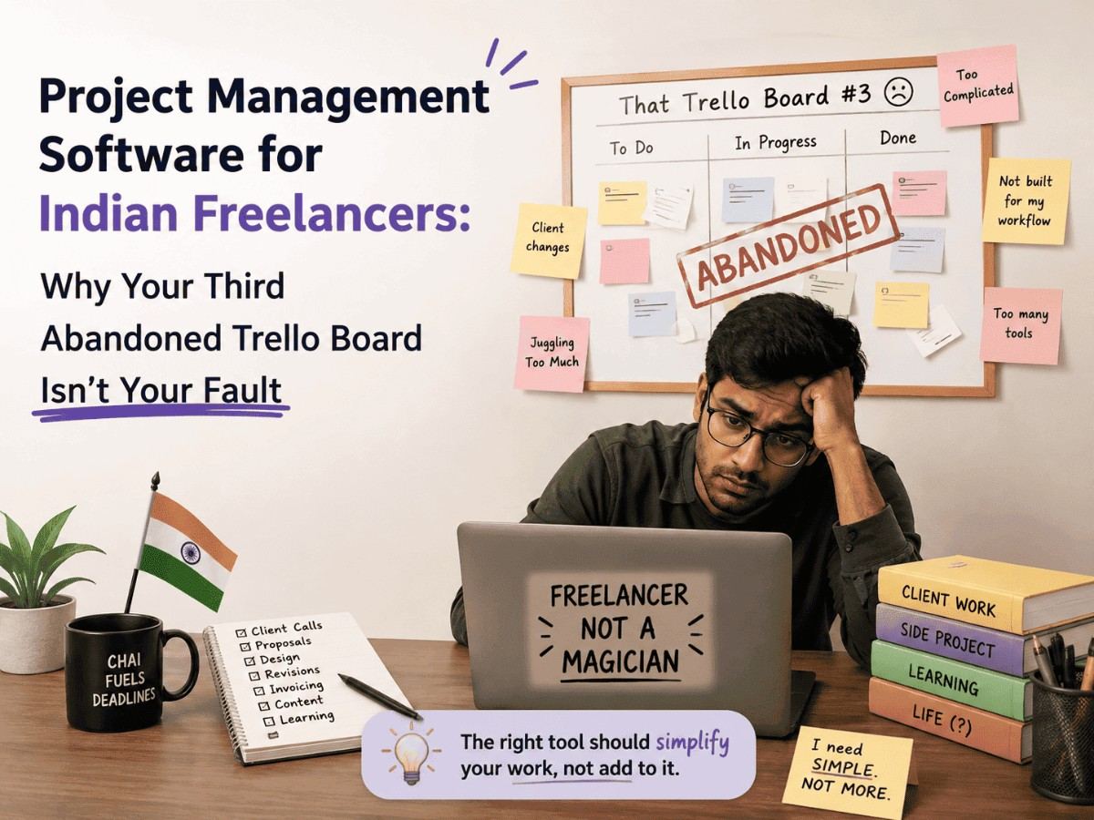 Project Management Software for Indian Freelancers: Why Your Third Abandoned Trello Board Isn't Your Fault