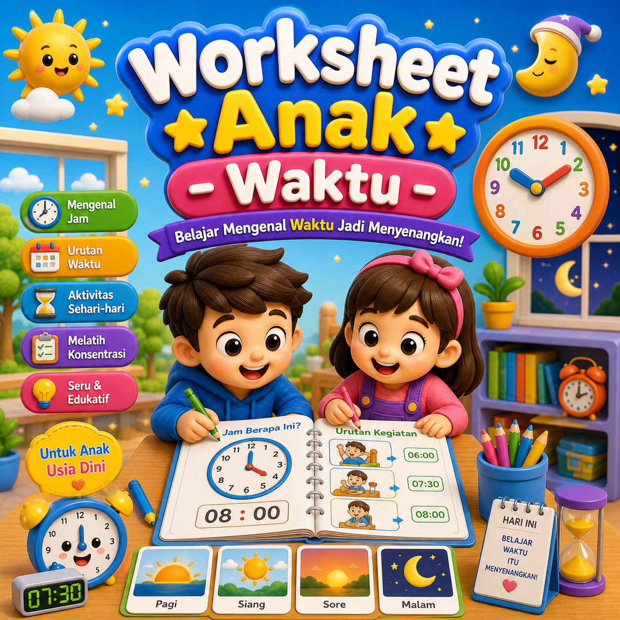Tema 10: Belajar Waktu & Jam